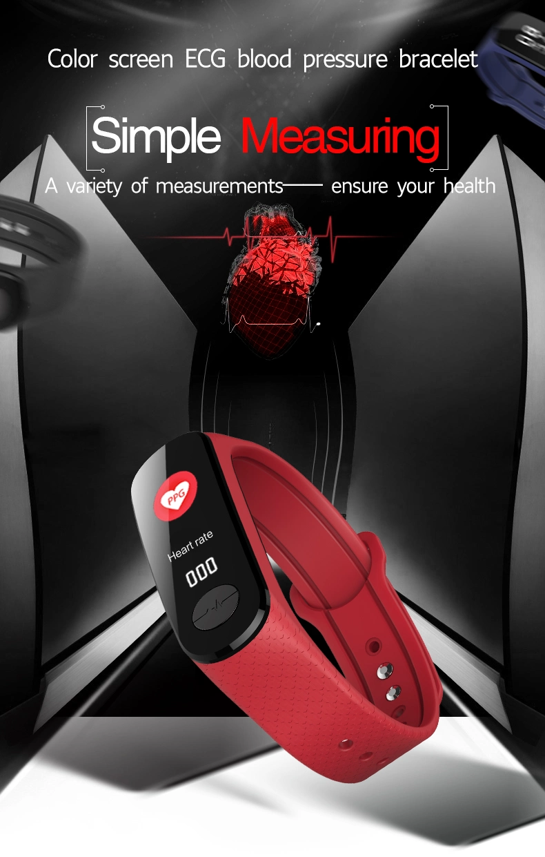 B18+ New Body Temperature Monitoring Smart Bracelet ECG Blood Pressure Heart Rate Monitoring Smart Watch