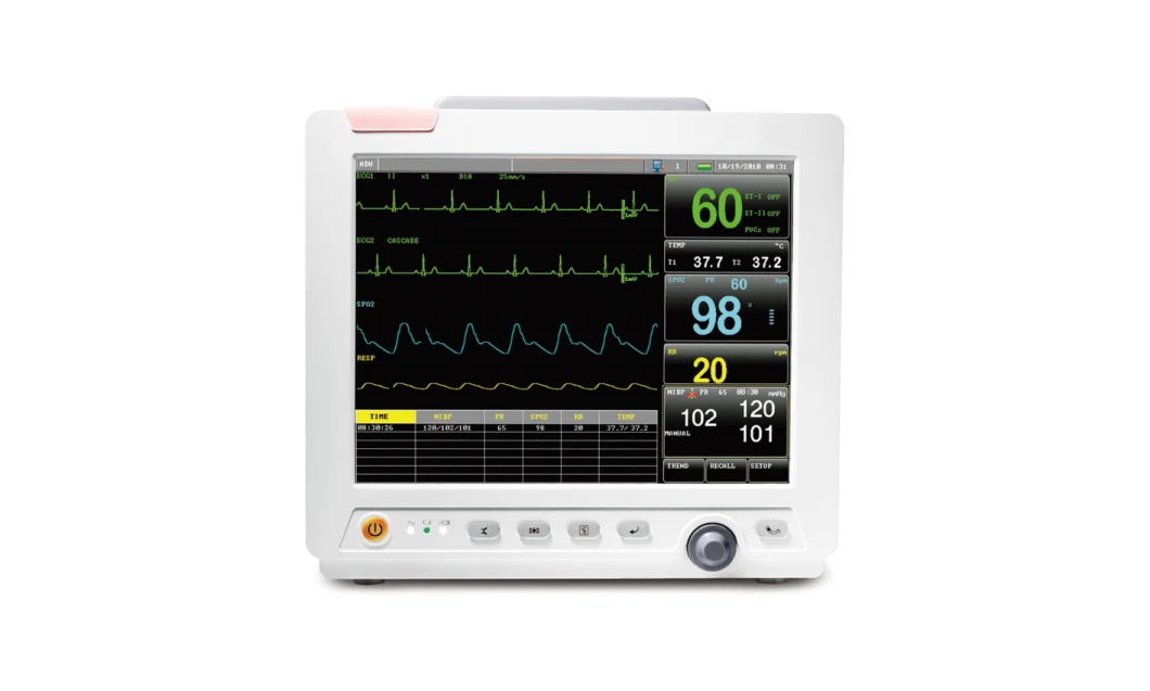 Hospital Device 12.1 Inch Patient Monitor Machine Price with ECG and SpO2
