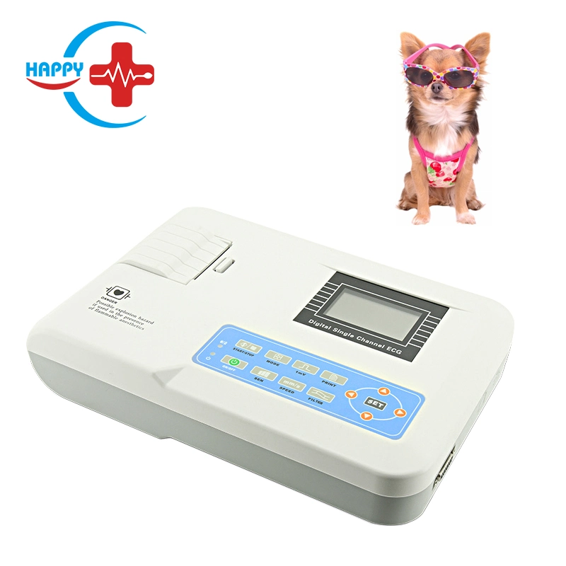Hc-R002 High Quality Animal Electrocardiogram, Veterinary Single Channel ECG Machine/35 Tests/Hour ECG Machine for Vet Use Price