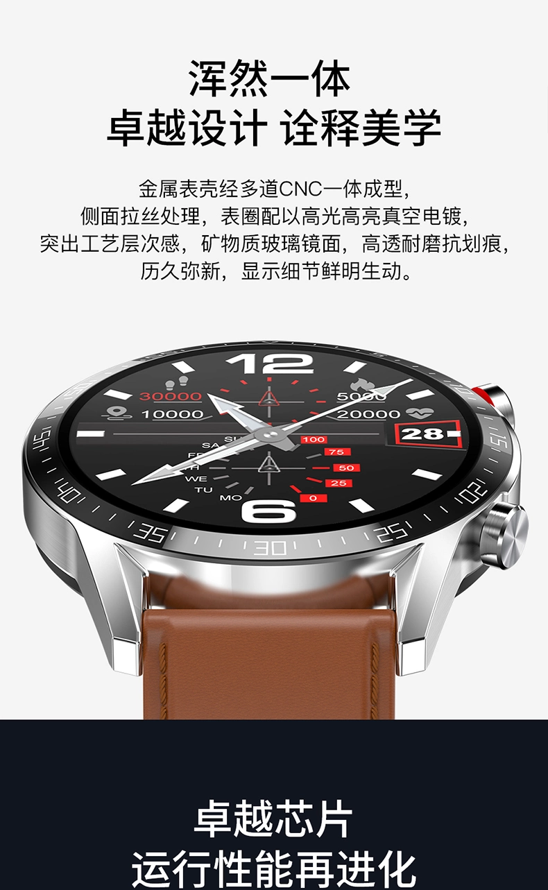 2020 High Quality New Smart Watch L13 Business Step Heart Rate Blood Pressure ECG Bluetooth Call Smartwatch