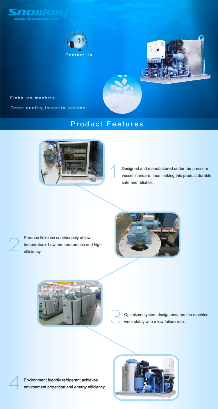 Snowkey China Top 1 Best Quality Flake Ice Machine (500kg/24hr - 60, 000kg/24hr)
