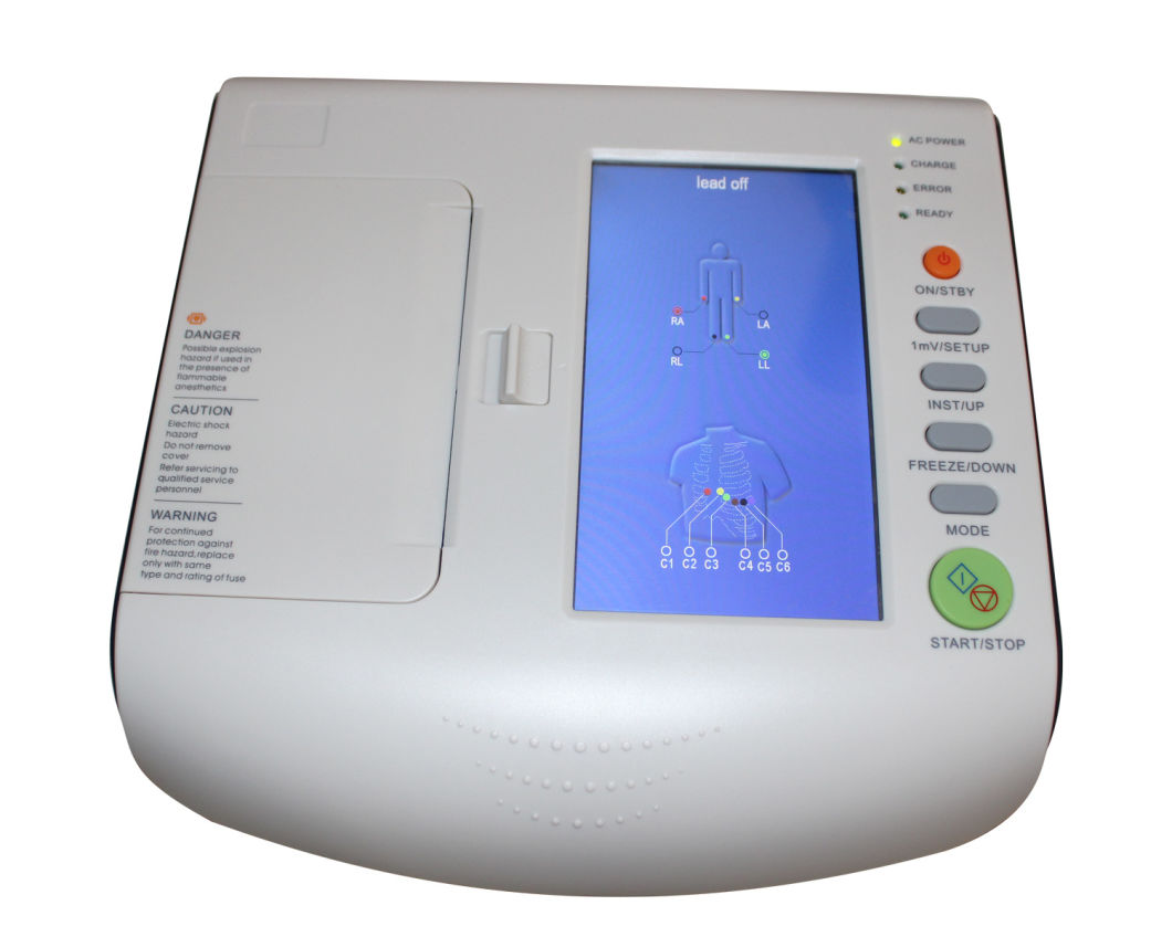 12 Leads 6 Channel Digital ECG Machine with 7 Inch LCD Color Screen Mslec32