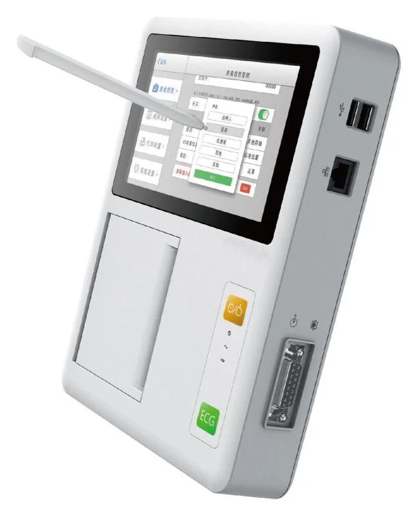 LCD Touch Screen 3 Channel Digital Electrocardiograph EKG ECG Machine ECG-300