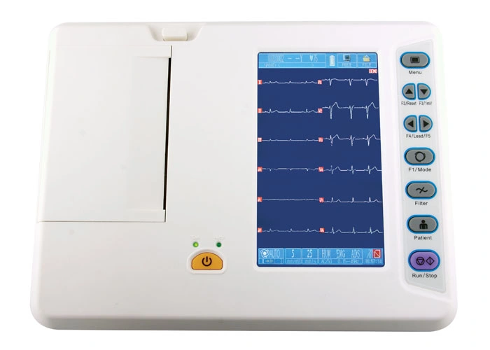 ECG EKG Machine 6 Channel 12 Leads with Color Screen