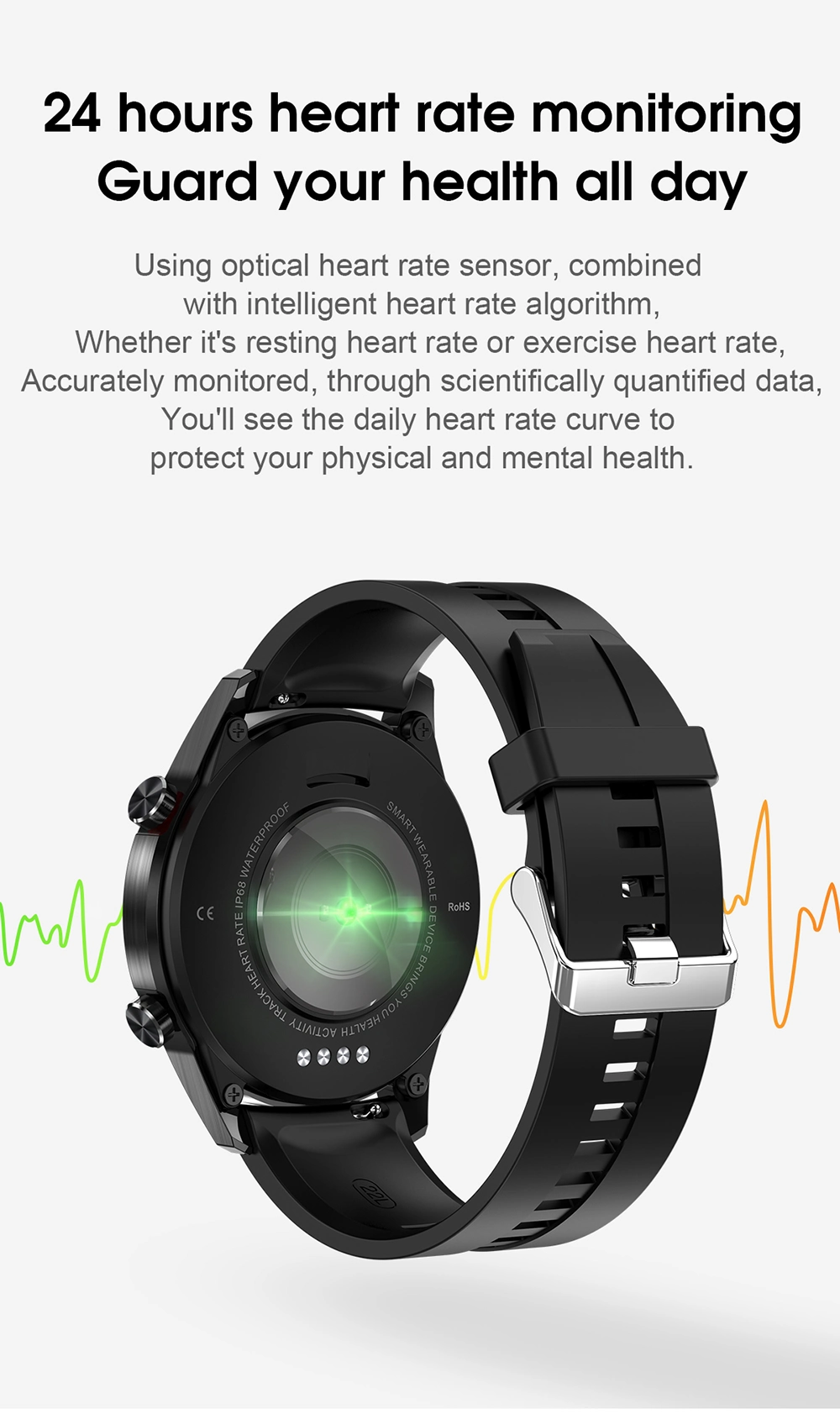 Bluetooth Call IP68 Waterproof Smart Bracelet Smart Watch Heart Rate ECG Blood Pressure Blood Oxygen Monitor