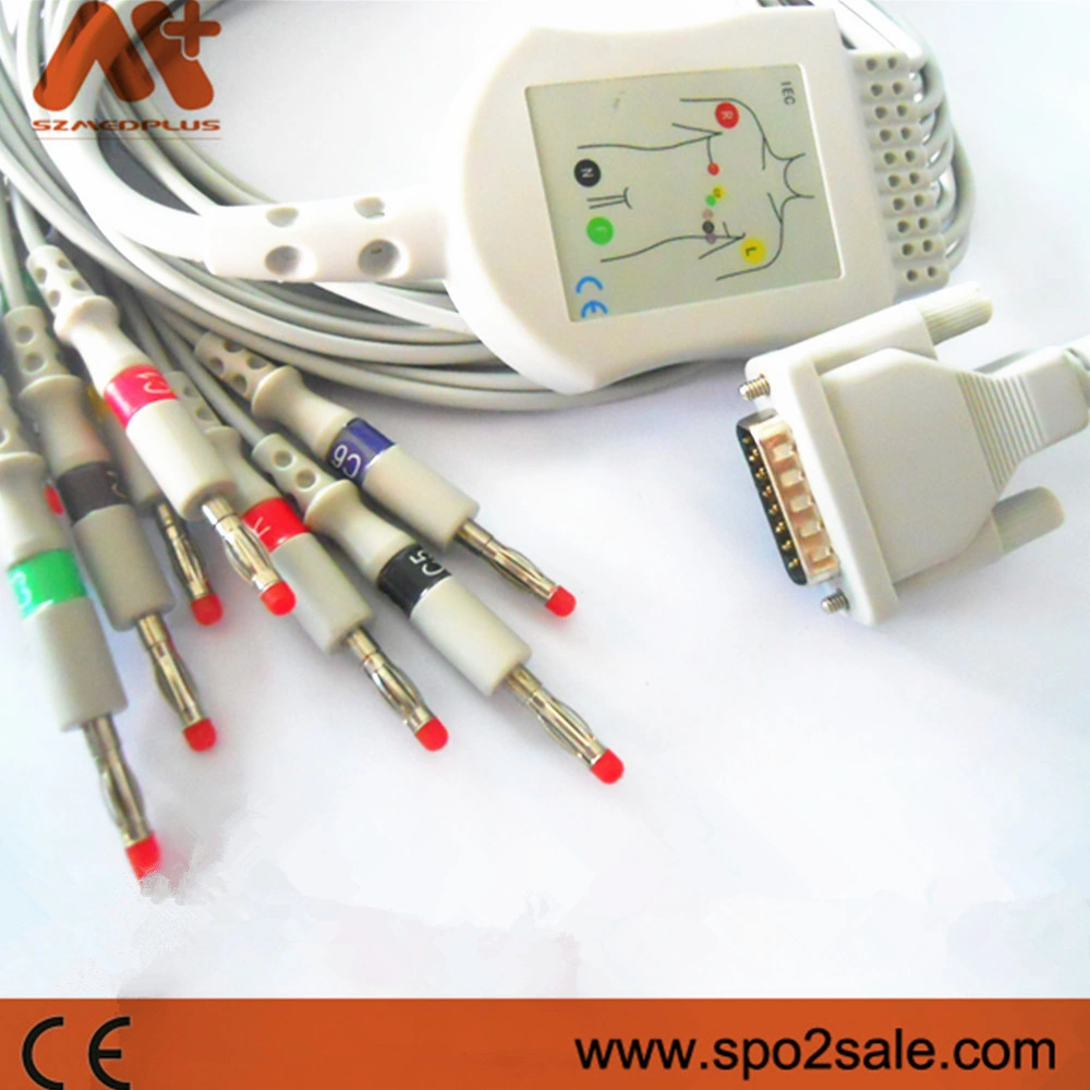 Schiller One-Piece 10-Lead EKG Cable Without Resistance