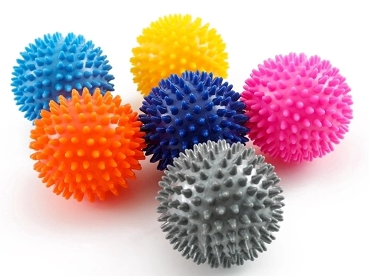 Fitness Spiky Massage Yoga Exercise Ball PVC Stress Relief Spiky Massage Lacrosse Ball
