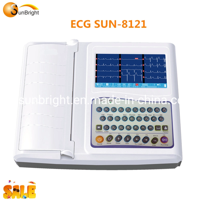 Touch-Screen Medical Cheapest ECG 12 Channel/12 Lead ECG Machine