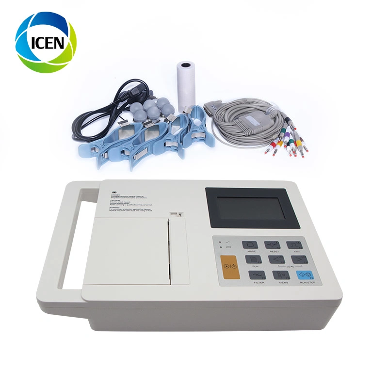 IN-H03G Digital Touch Screen Electrocardiogram 3 Channel ECG Ionogram Analyzer