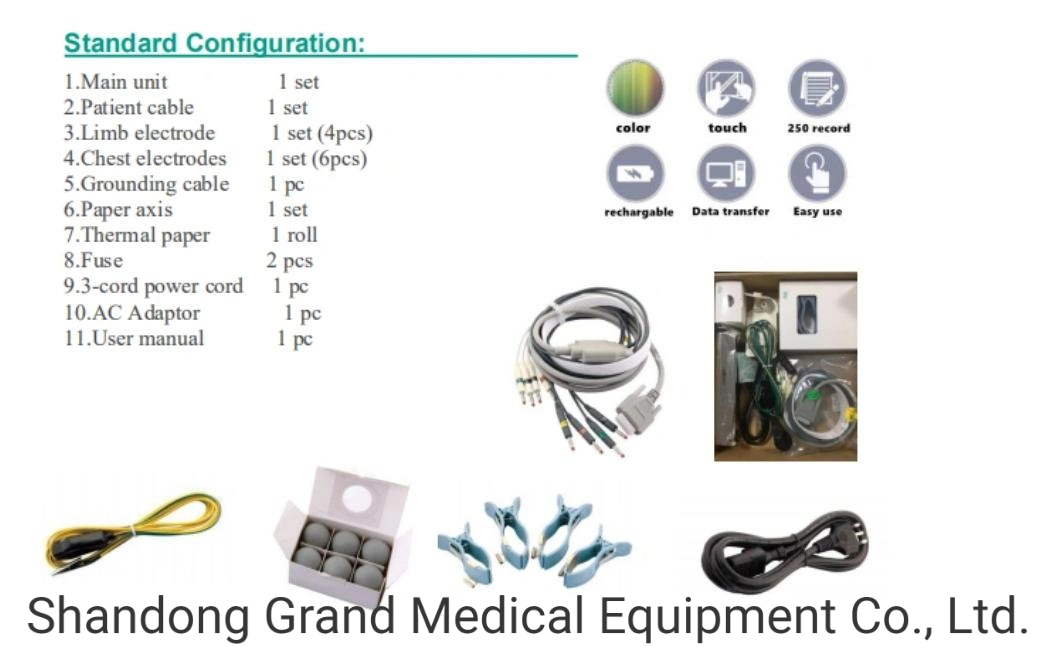 Medical Monitoring Electrodes ECG Electrodes 12-Lead Portable ECG Electrodes Monitor