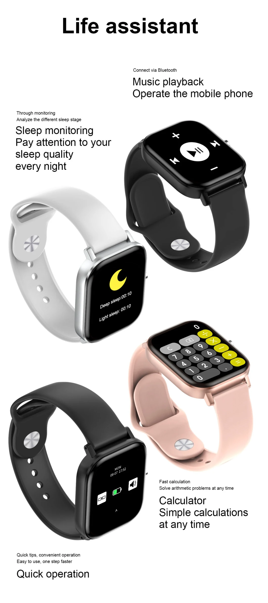 Smart Watch Men ECG Heart Rate O2 Monitor 300 mAh Battery Bluetooth Call Business Smartwatches 2021