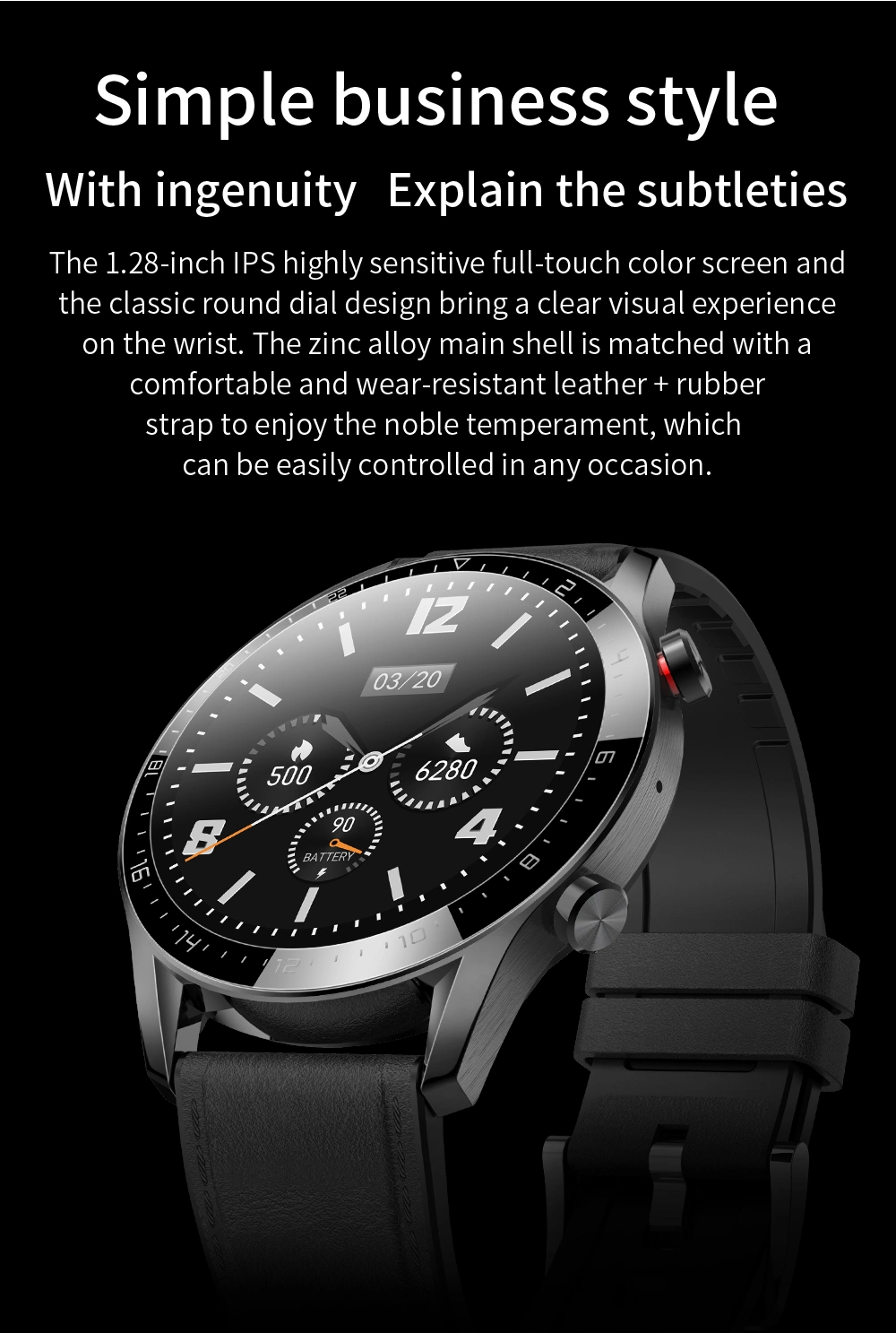 Cheap IP68 Waterproof Android Smartwatch Gt05 ECG Bluetooth Calling Smart Bracelet Watch for Huawei Mobile Phone