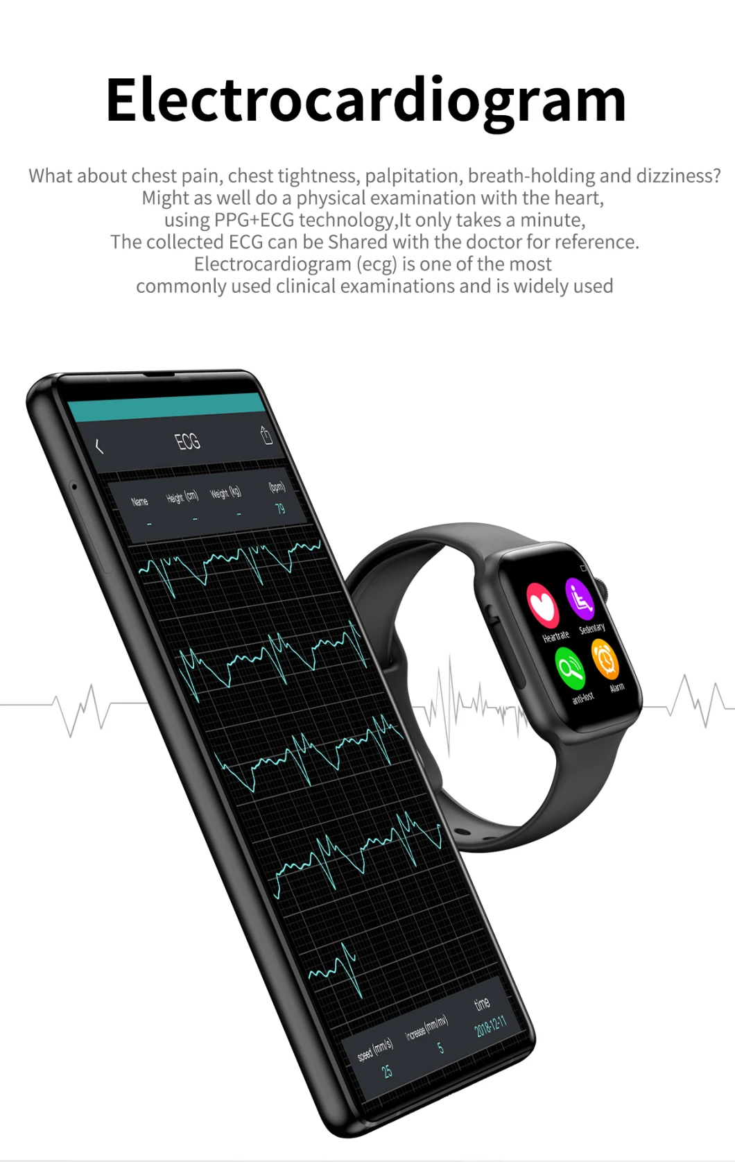Shenzhen Smartwatch Factory Sport Bluetooth W35 Smartwatch NFC Android ECG Sleep Monitor Touch Screen
