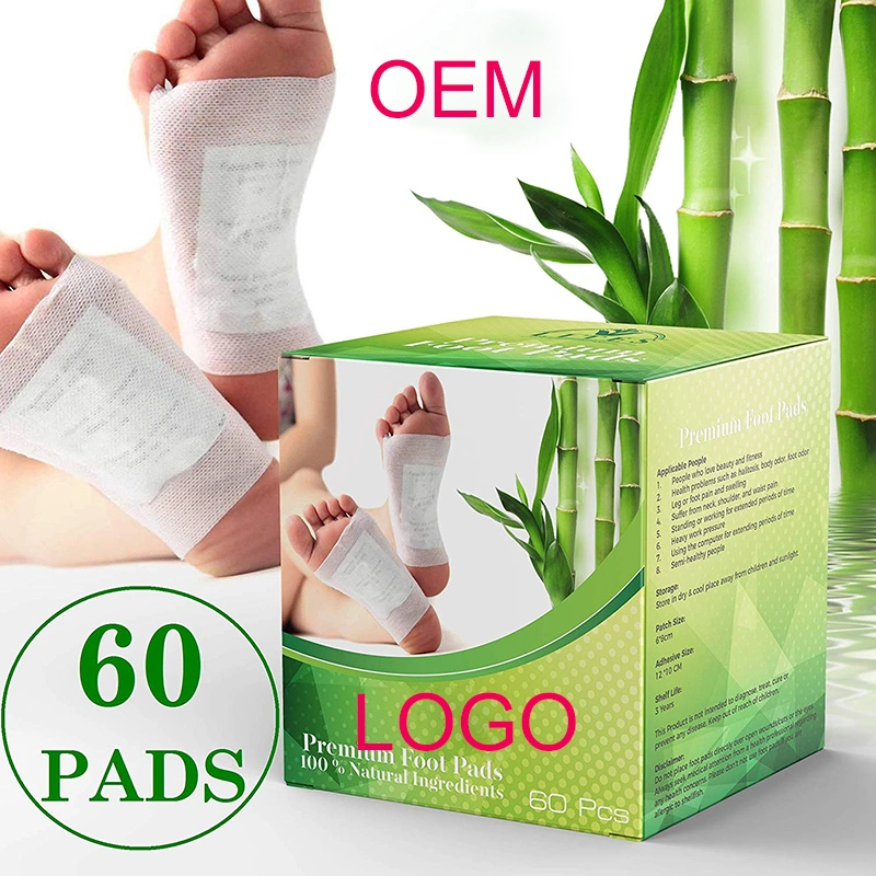 OEM Wholesale Japanese Organic Cleansing Adhesive Bamboo Detox Foot Pads