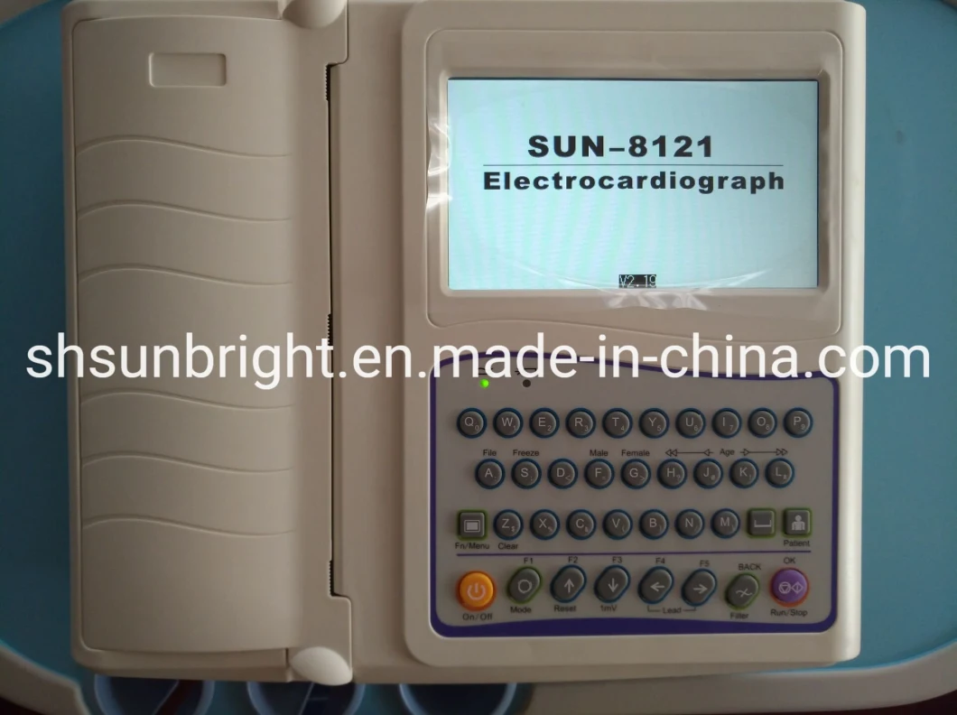 Sun-8121 Portable 12 Leads 12 Channel ECG Machine with Interpretation
