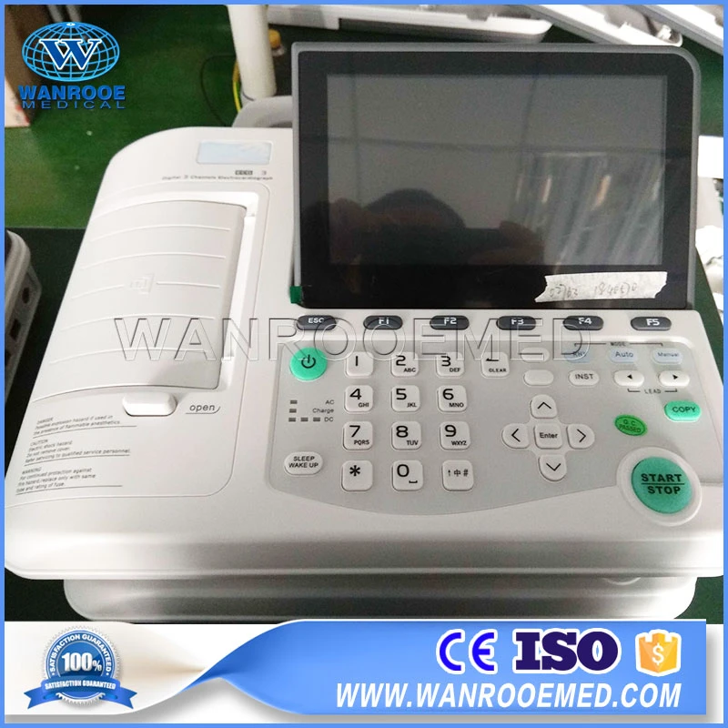 ECG301 Medical Electrocardiograph Touch Screen EKG Portable Digital ECG Machine
