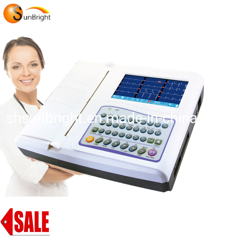 Best Price High-Resolution 12-Channel Digital ECG Machine, Hospital Medical Equipment