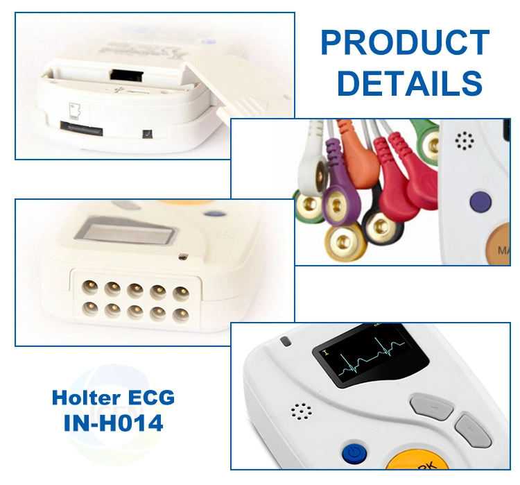 IN-H014 Portable Holter Electrode Manufacturing ECG Watch ECG Machine