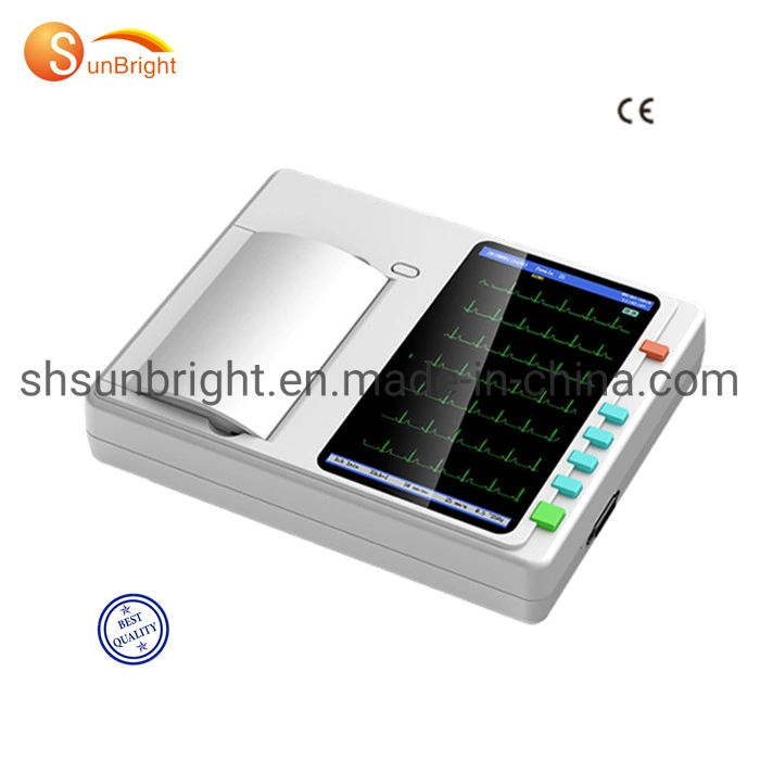 CE&ISO Approved 3/6 Channel Holter Monitor 12 Lead ECG Machine