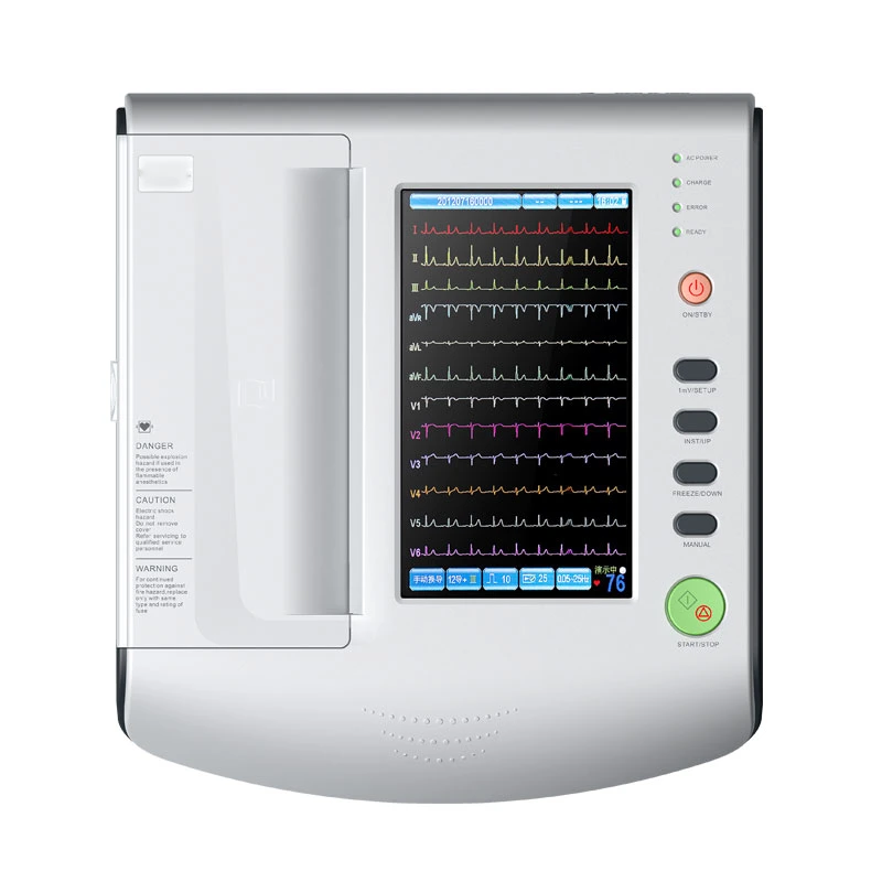 Lead Portable 9 Inch Touchscreen Hospital 12 Channel ECG Machine