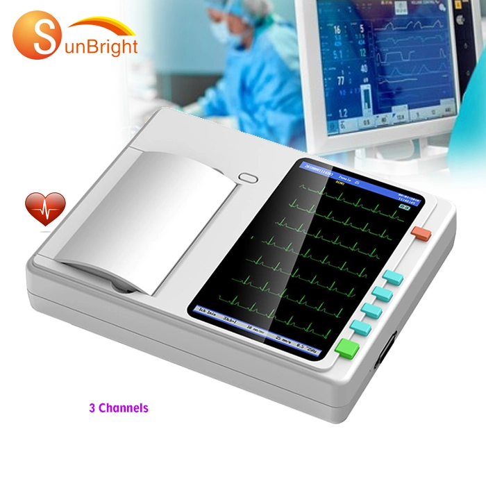 3 Channel ECG/EKG Holter Portable ECG Monitor with Software