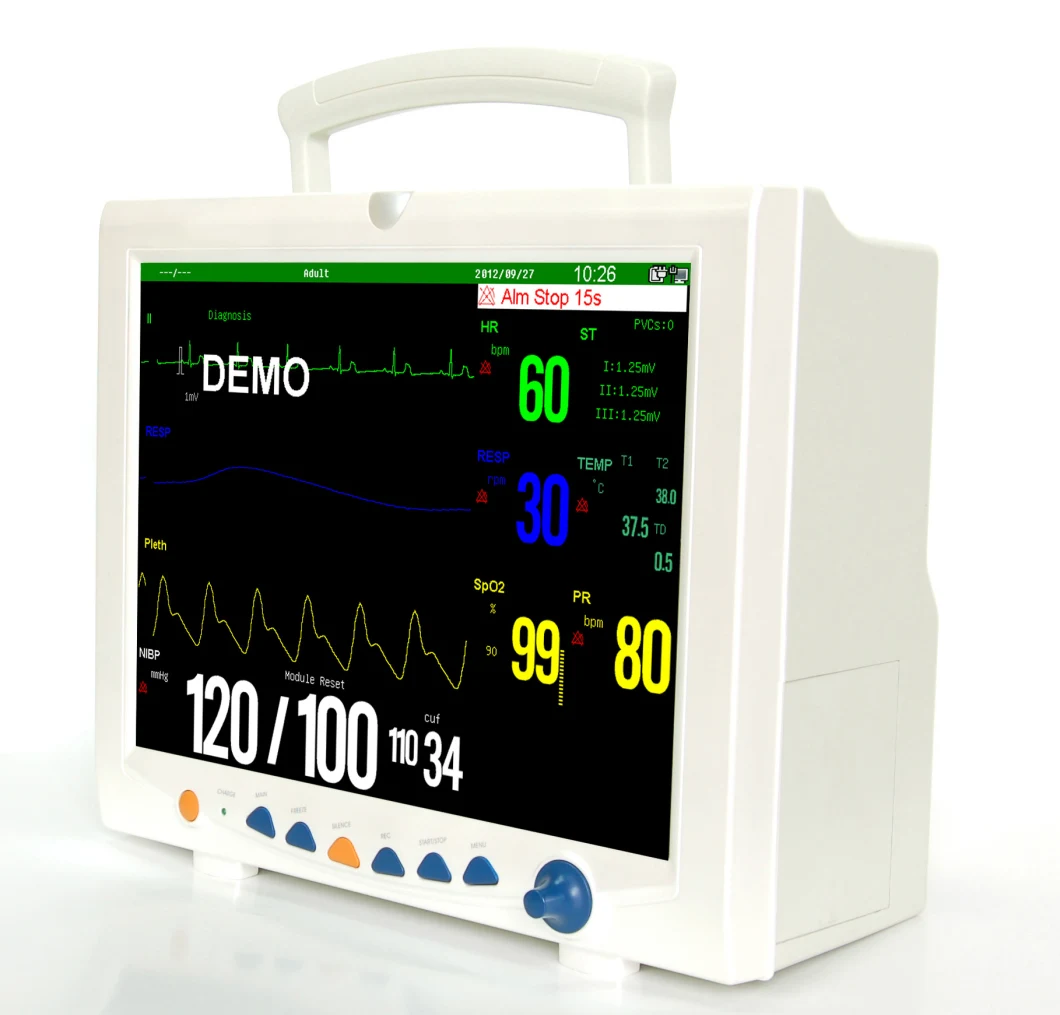 Sinnor Snp9000j Multi Parameter Monitor Standard 6parameter Monitor ECG NIBP Etco2 2-IBP Cardiac Monitor ECG Monitor AG Bis Multi Gas Analyzer