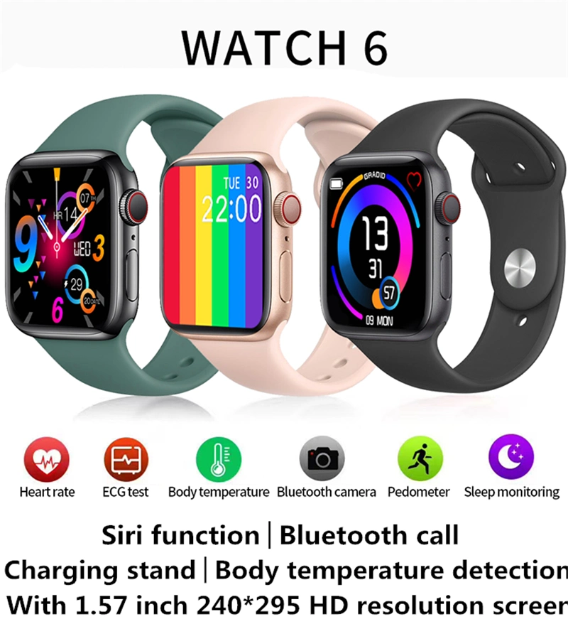 Waterproof N96 Smartwatch Phone Bluetooth Smart Call Watch 6 ECG Body Temperature for Ios Android