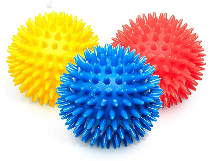 Fitness Spiky Massage Yoga Exercise Ball PVC Stress Relief Spiky Massage Lacrosse Ball