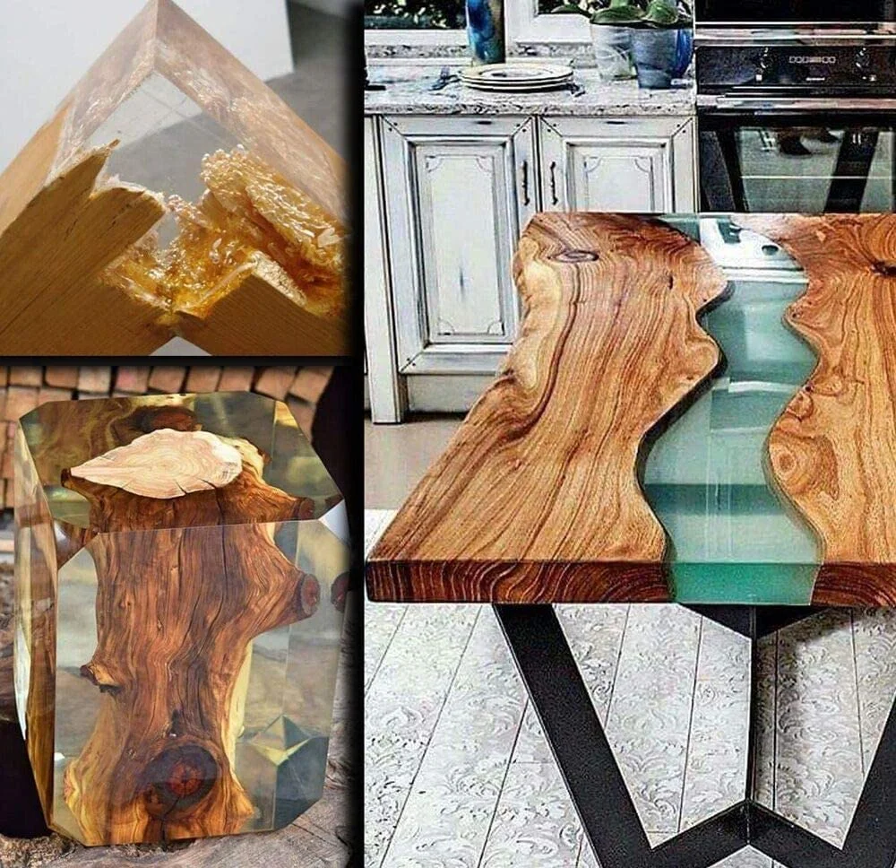 Crystal Glue Two Component Epoxy Resin Coffee Table Tree Wood Table Quick Drying Mtbjzj