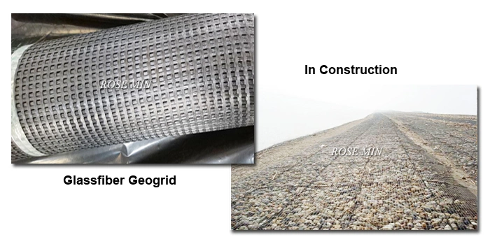 Earth Working Fabric Fiberglass Reinforced Geogrid with Self-Adhesive