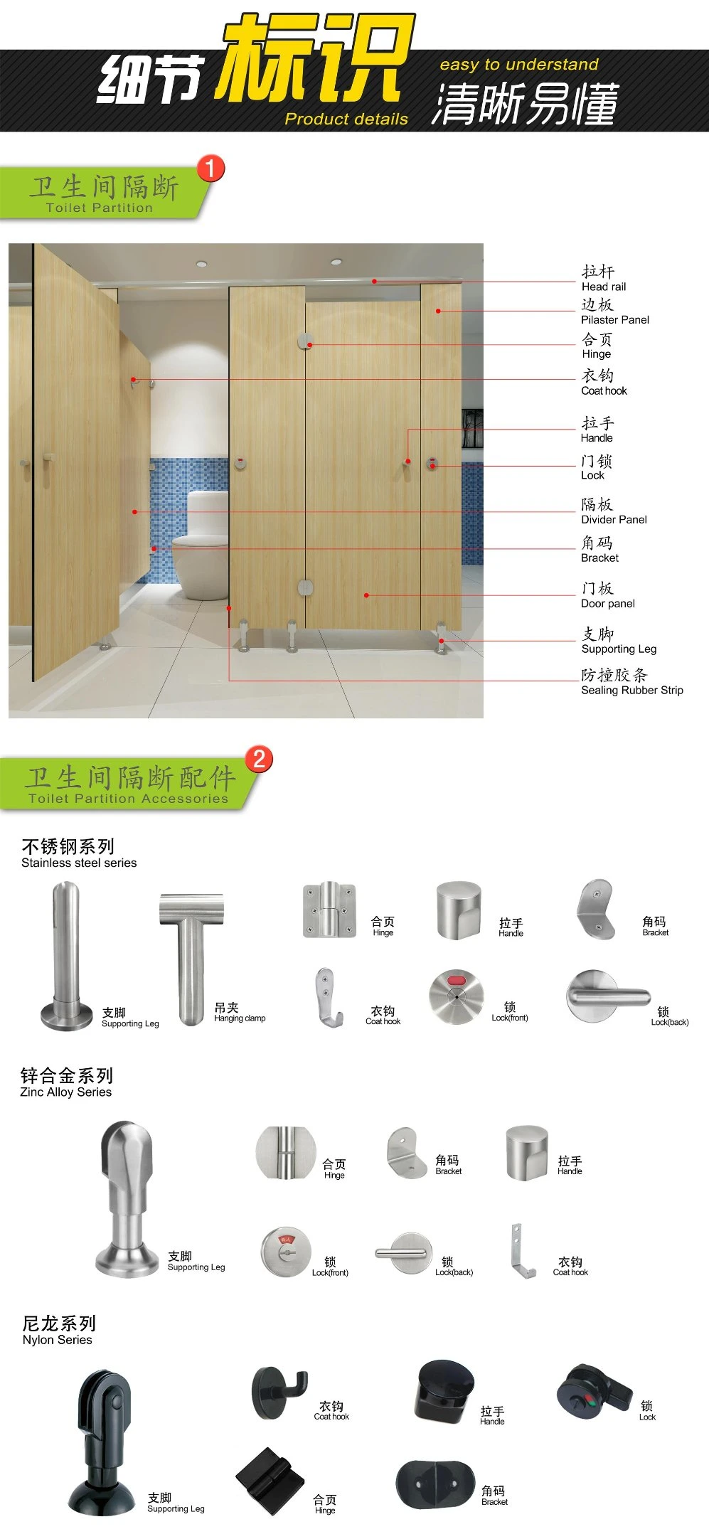 Shopping Mall Aluminum Honeycomb Board Toilet Partition