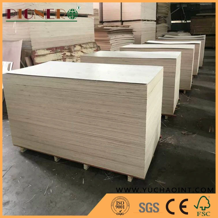 Softwood Pine Plywood C+/C Grade E1 Glue Commercial Plywood