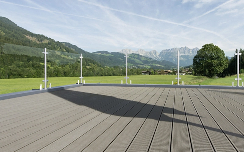 Eco-Friendly No Painting No Splinter UV-Stable WPC 3D Online Embossed Patio Composite Decking Panel