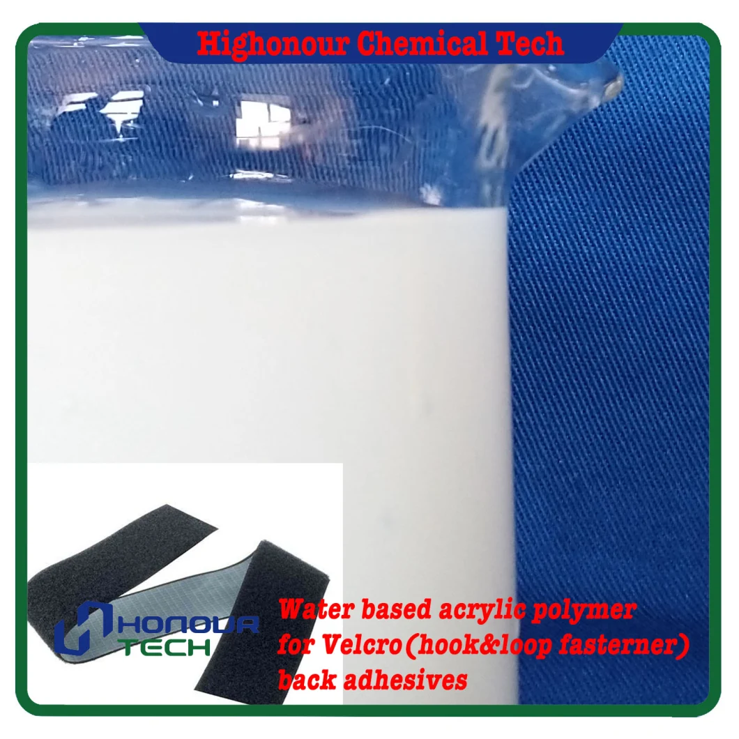 Water Based Acrylic Polymer for Velcro Polyester Back Bonding