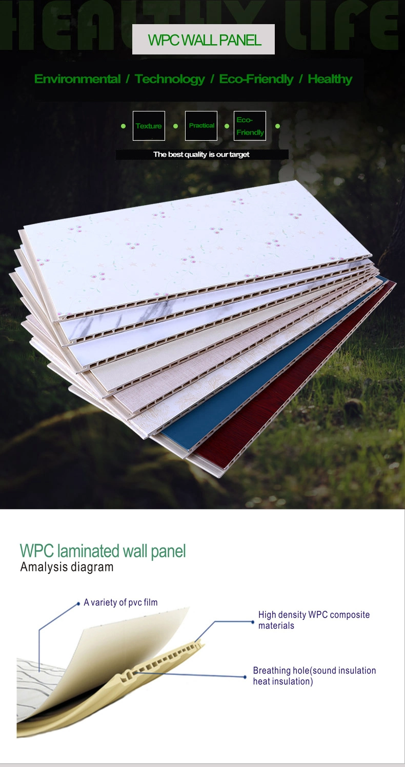 Waterproof Interlock PVC Wall Panel in Foshan WPC with Wood Texture Paneling Ceiling Insulated Interior Wall Coating Panel