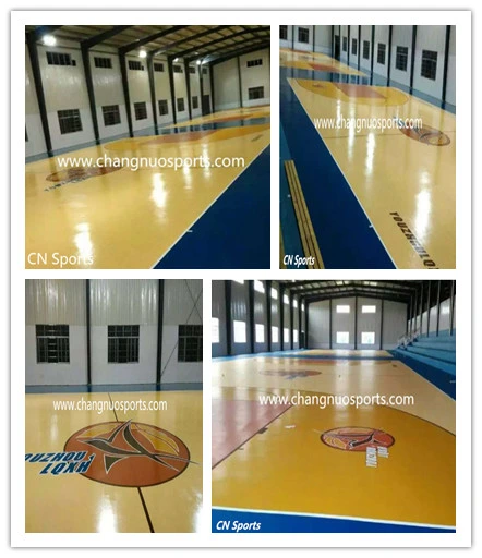 Polyurethane Coating Construction Floor Painting Wood Grain Basketball Court