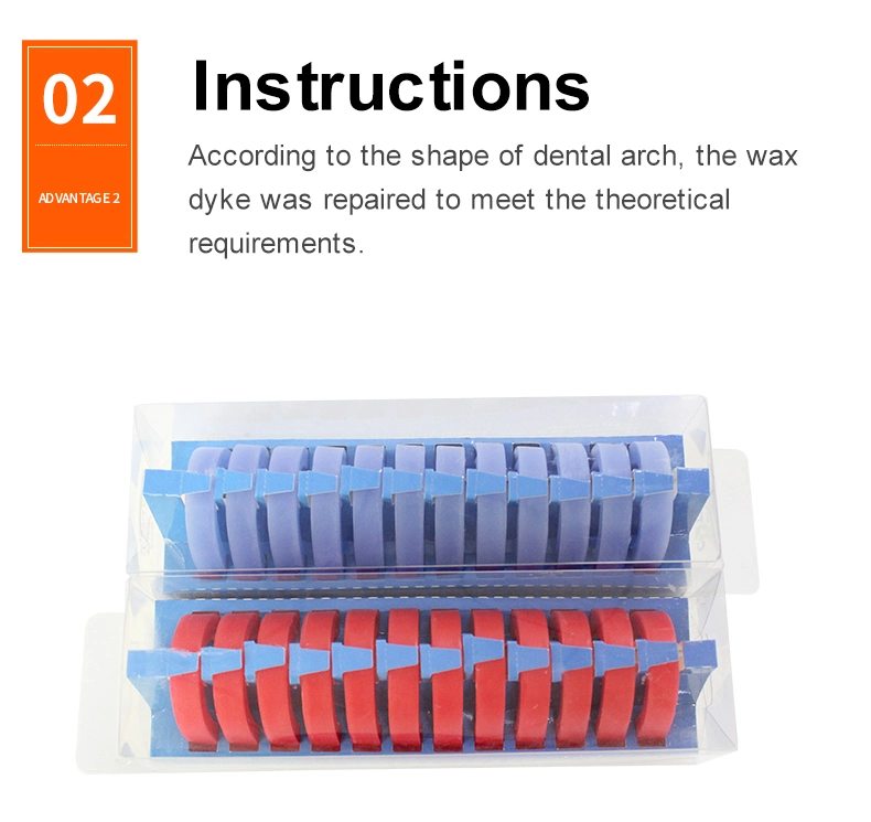 Dental Base Plate Wax Bite Block Red / Blue Occlusal Wax Dike Complete Denture Repair Material Dentist Auxiliary