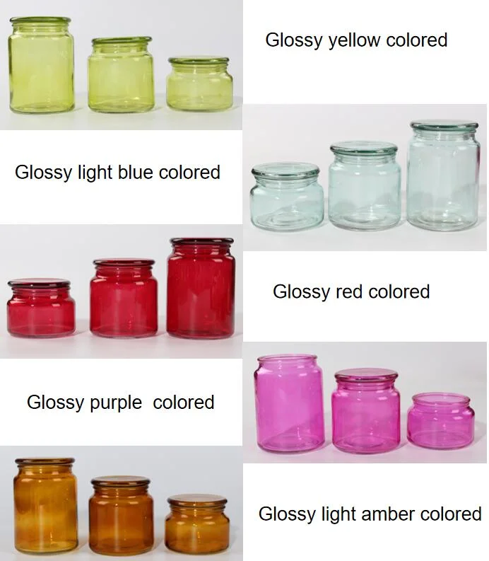 Eco-Friendly Pretty 10oz 17oz 24oz Matte Gradient Colored Painted Glass Candle Jar with Lid