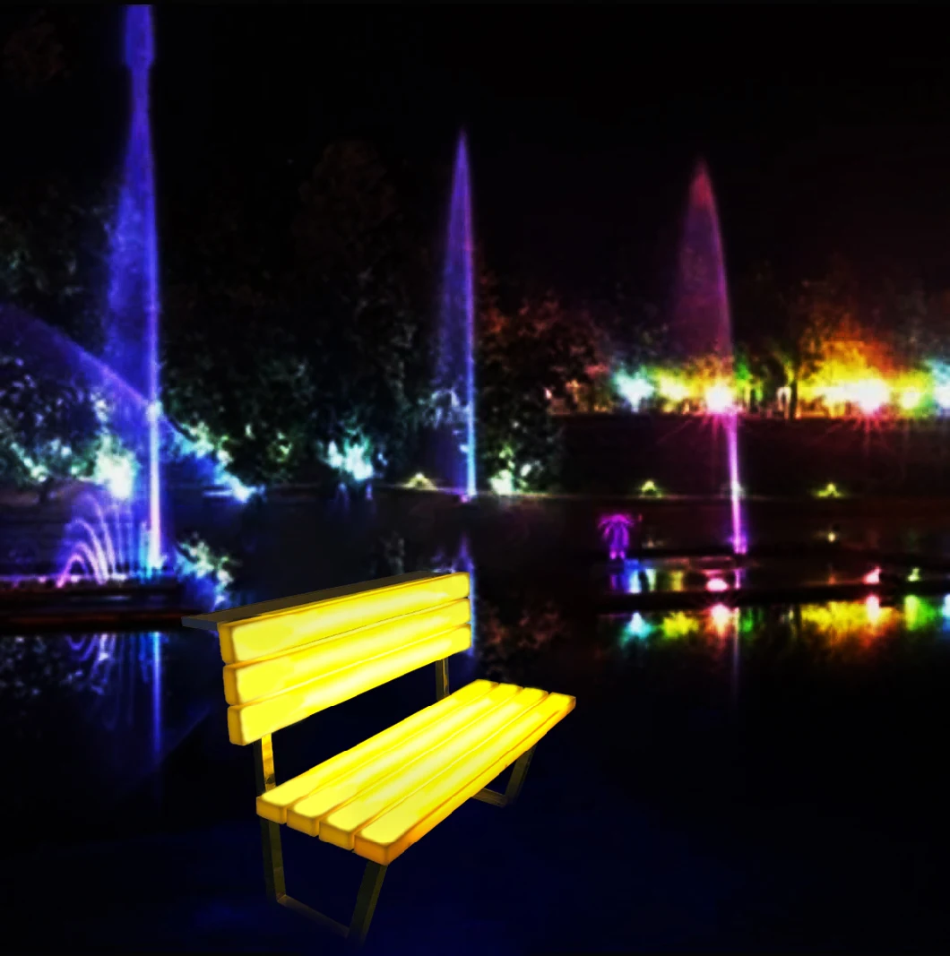 New Products Waterproof Glowing Outdoor Solar LED Bench Seats