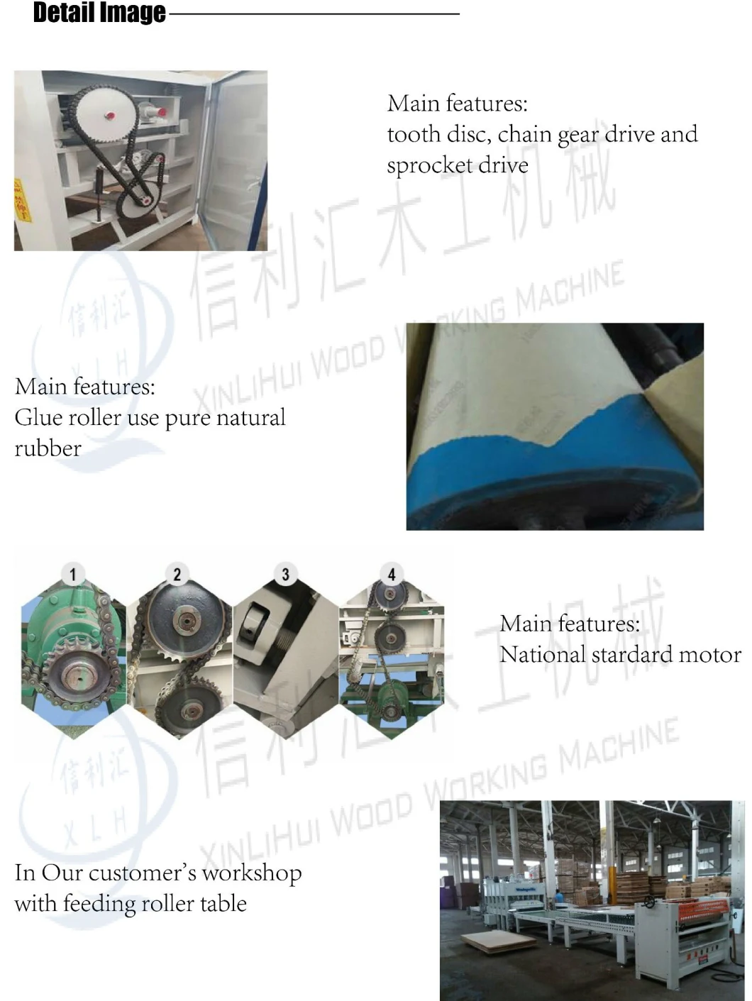 Plywood Process Machine Top and Bottom Roller Coater, Wood Glue Spreader Top & Bottom PUR Glue Spreader.