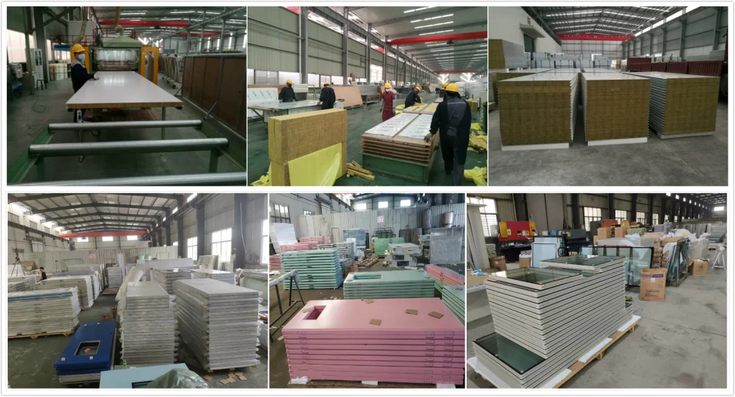 High Quality Waterproofing Heat Resistance Rock Wool Sandwich Wall Panel Insulated Sandwich Panel for Cleanroom