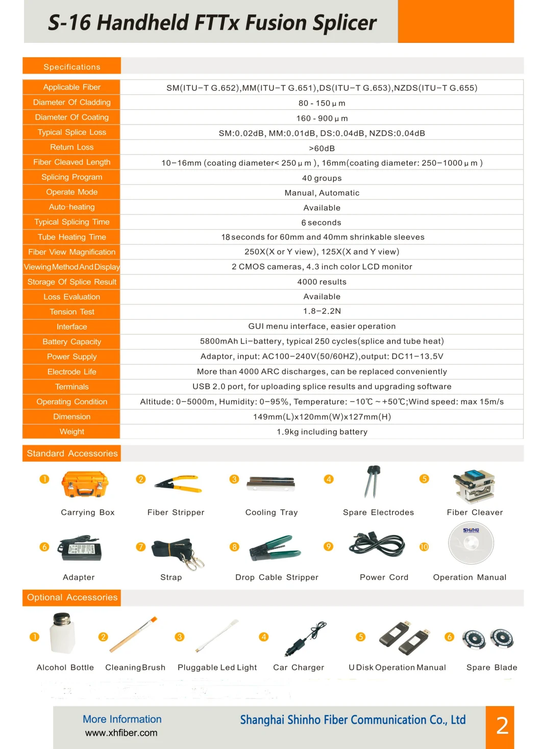 Hot Sales Price Shinho S-16 Fiber Optic Splicing Machine, Splicing Machine, Optic Splicing Machine