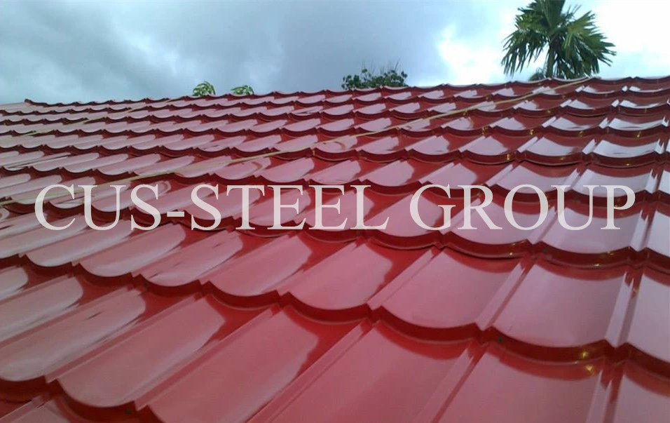 2-11.8m Pre-Painted Glazed Galvanised Roof Sheet / Color Step Tile for Roofing