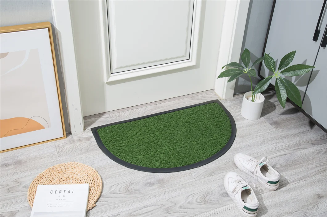Semi Circular Eco-Friendly Plastic Grass Rubber Indoor and Exterior Door Mat