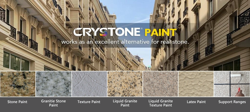 Stone Effect Water Based Exterior Wall Spray Coating Real Stone Paint Natural Stone Paint