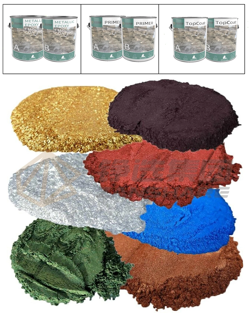 Metallic Epoxy Resin Flooring Floor Coating and Painting 3 Brown Color Metallic Pearl Epoxy Garage Floor Epoxy Floor Coating Epoxy Resin