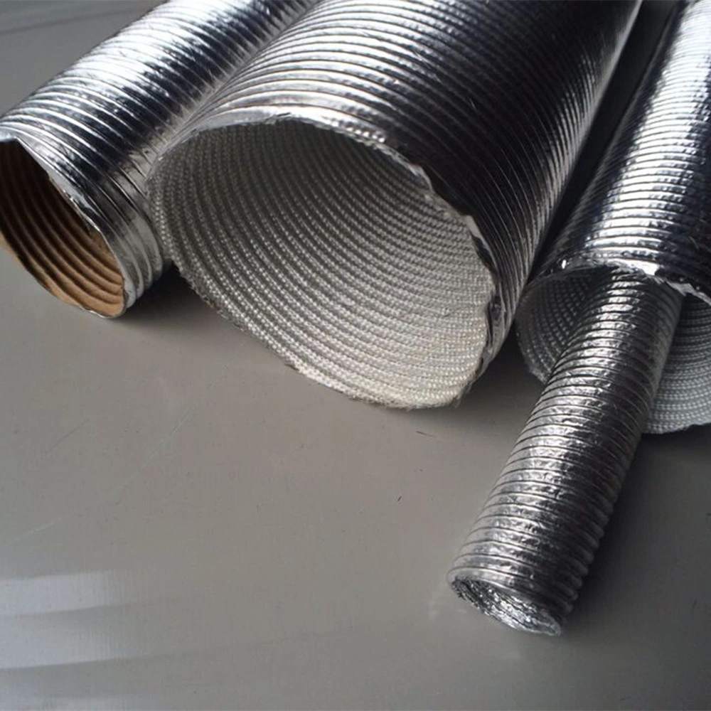 Aluminium Coated Heat Reflective Glass Fibre Heat Shield Reflectotherm Sleeving
