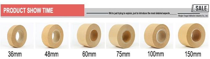 Logo Printing Self Adhesive Reinforced Kraft Paper Tape with Water Activated Glue