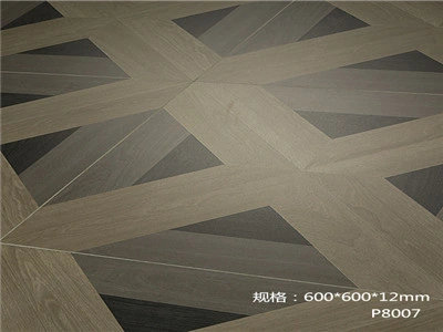 12mm Oak Wood Natural Wood Inlay Art Parquet Laminate Flooring Wood Floor