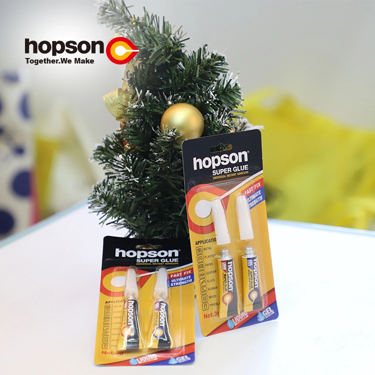 Hopson Factory Hca-103b 1g*3PCS/Card 502 Universal Glue Powerfule Glue Cyanoacrylate Adhesive Super Glue